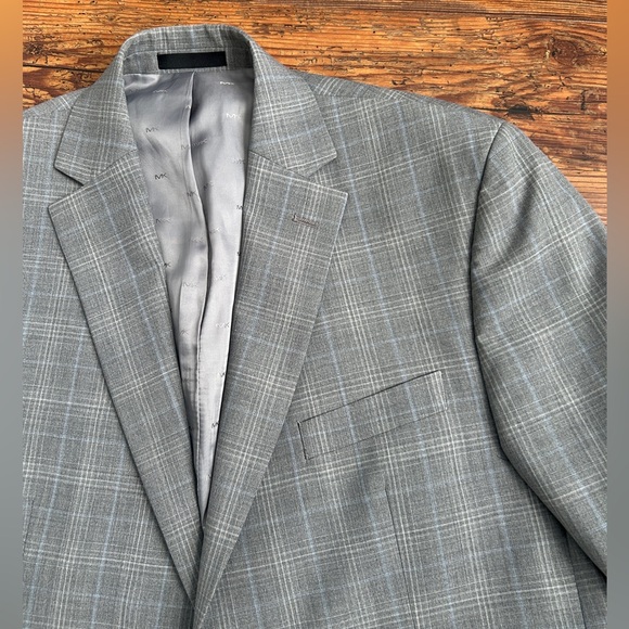 Michael Kors suit grey plaid - Picture 3 of 9